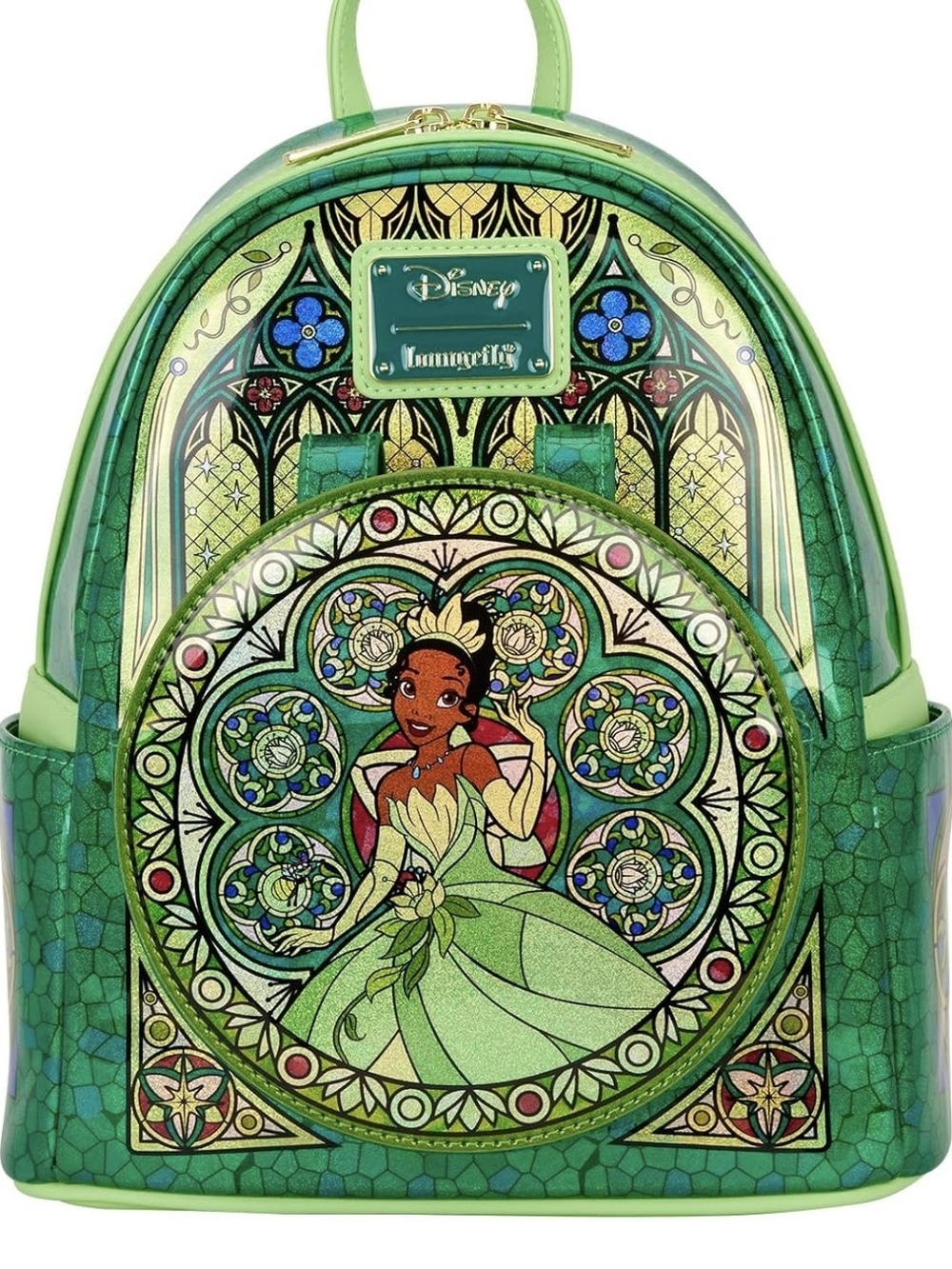 Loungefly Green Tiana Stained-Glass Mini Backpack